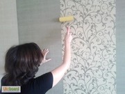 Поклейка шпалер Київ Фарбування стін 